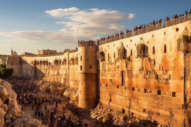 Mur sacré à Jérusalem