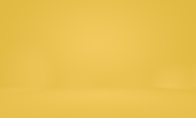Mur de studio dégradé jaune or de luxe abstrait, bien utilisé comme arrière-plan, mise en page, bannière et présentation du produit.