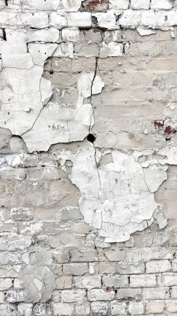 Photo un mur avec un trou et une fissure.