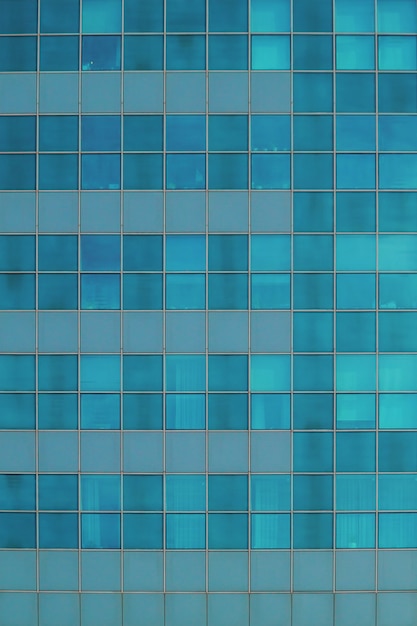 Mur de verre bleu de gratte-ciel