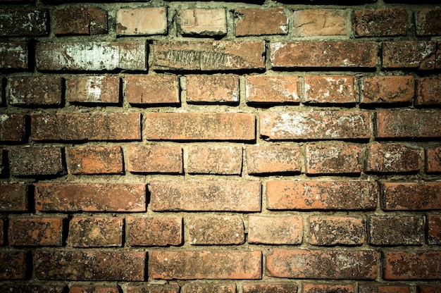 Mur de vieilles briques patinées