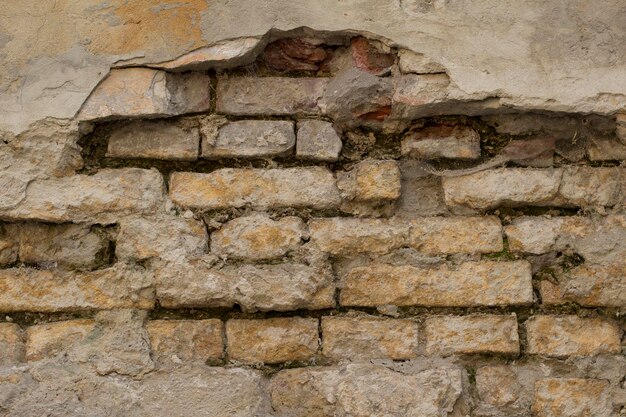 Mur de ville rugueux Gros plan tourné