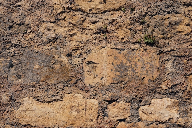 Un mur vintage rare en Crète Grèce comme arrière-plan naturel.