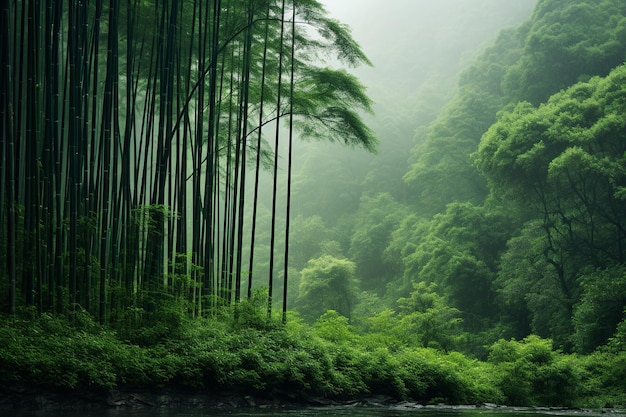 Murmures de la nature Les denses forêts de bambous de Chine se déploient