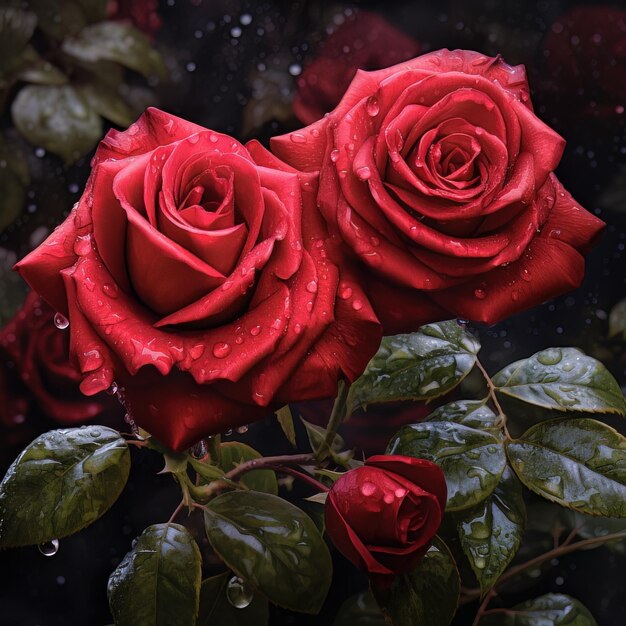 Des murmures de roses romantiques