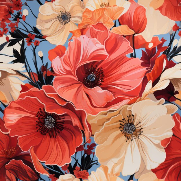 Murmures de tapisserie florale de Colorfield