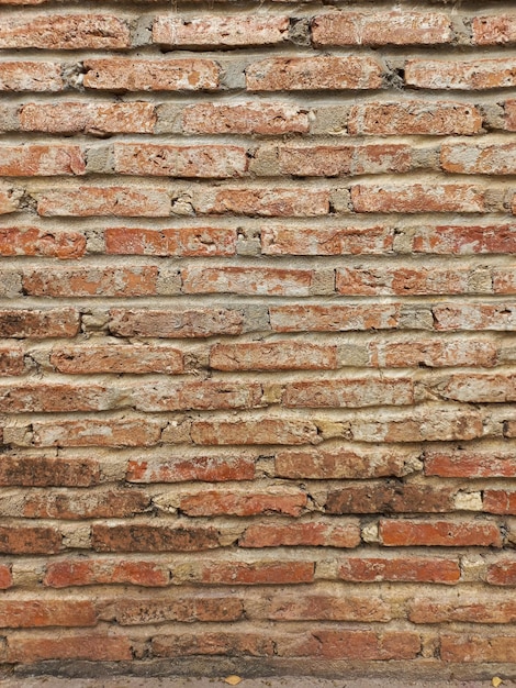 Les murs de briques colorées ont l'air vieux et antiques