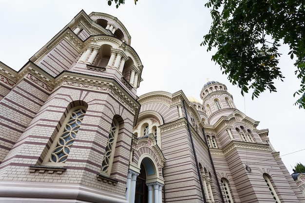 Murs de la cathédrale de la Nativité du Christ dans la ville de Riga