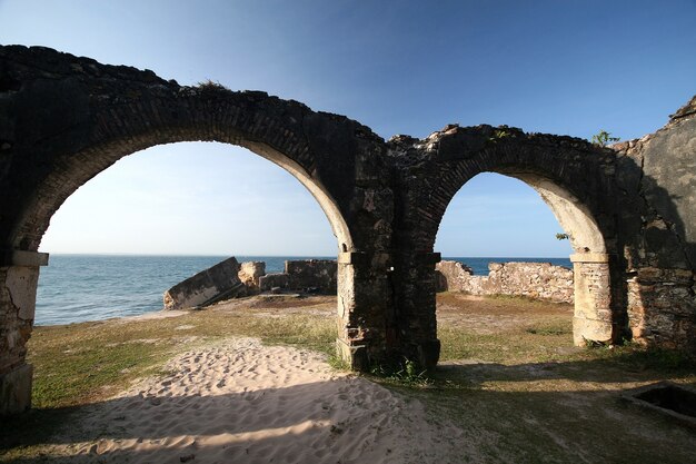 murs fort à Morro do Sao Paulo, Bahia. Brésil