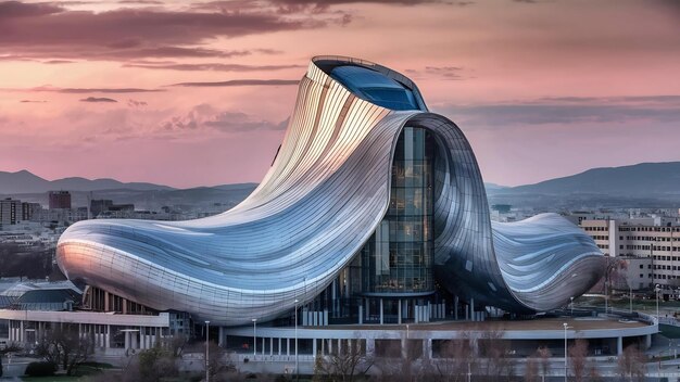 Photo musée aliev dans la ville de baku en azerbaïdjan