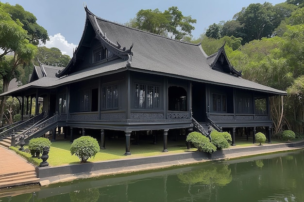 Le musée du barrage de Baan, la maison noire, l'un des lieux célèbres et des monuments de Chiang Rai