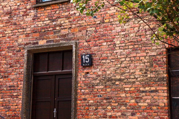 Musée du camp de concentration nazi d'Auschwitz-Birkenau en Pologne. Prison juive d'Auschwitz Oswiecim en Pologne occupée pendant la seconde guerre mondiale et l'Holocauste.