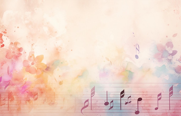 musique Aquarelle fond