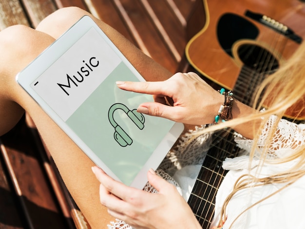 Musique sur une tablette