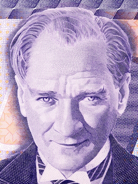 Mustafa Kemal Ataturk un portrait de l'argent turc
