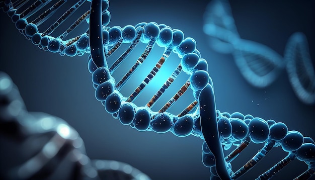 les mystères médicaux ADN bleu sur fond bleu