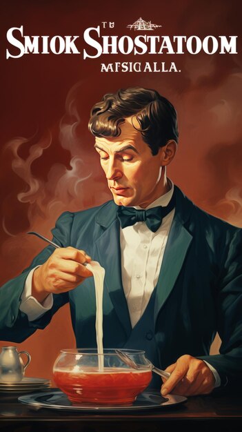 Photo la mystérieuse disparition de sherlock holmes et l'énigme de la gastronomie moléculaire perdue