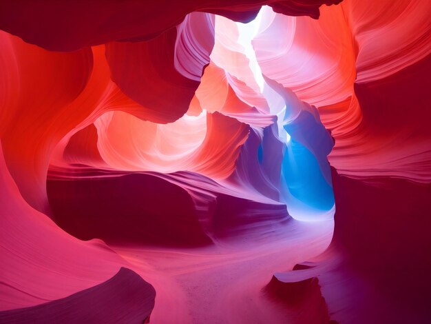 Une mystérieuse nébuleuse tourbillonne dans un canyon d'antilopes vibrant.