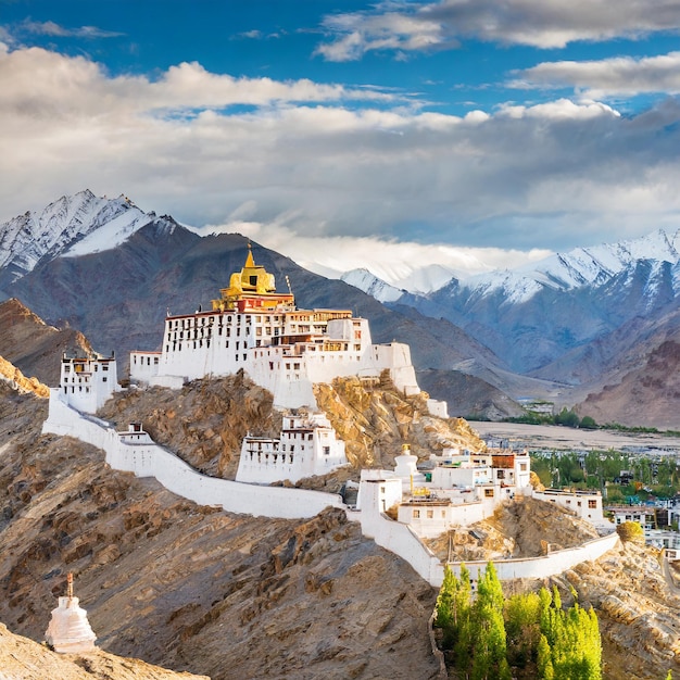 Namgyal Tsemo Gompa est situé à Leh Ladakh, en Inde.