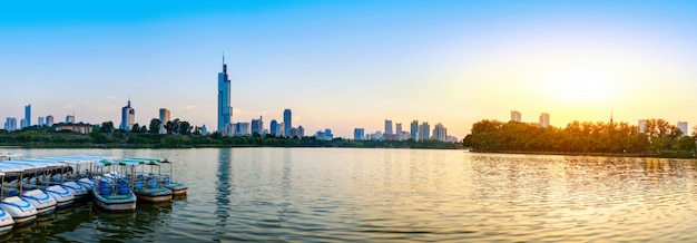 Nanjing Xuanwu Lake vue sur la ville