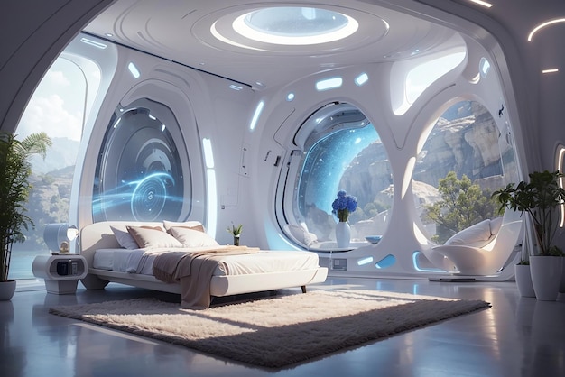 Nano Healing Hideaway Une chambre futuriste pour la santé et le rajeunissement