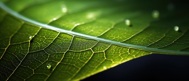 Nano-photo vivante d'une feuille