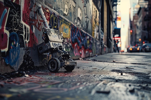 Photo les nanobots travaillent sans relâche à éliminer les graffis génératifs.