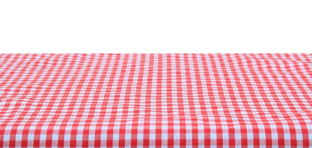 Nappe à carreaux classique rouge sur fond blanc