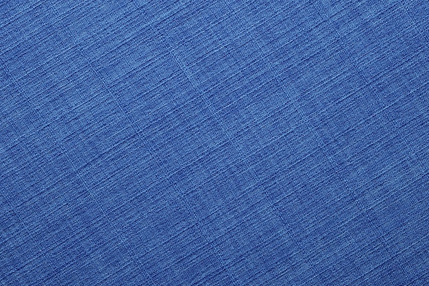 Nappe en fibre de lin bleu texture tissu gros plan