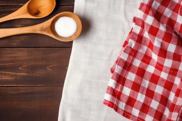 La nappe de table sur le fond de la cuisine