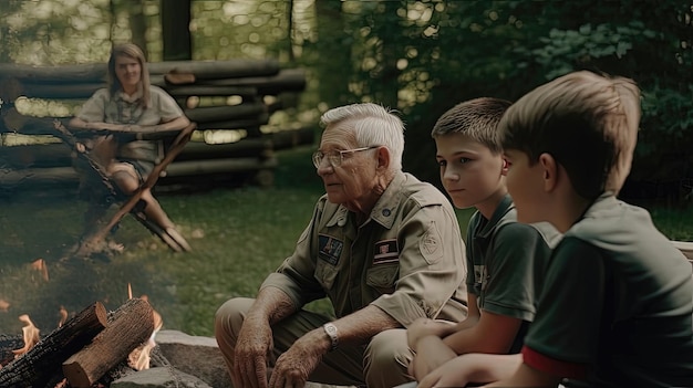 La narration du Memorial Day nous aide à préserver les histoires des anciens combattants et leurs contributions à notre nation en veillant à ce que leurs sacrifices ne soient jamais oubliés. Généré par l'IA