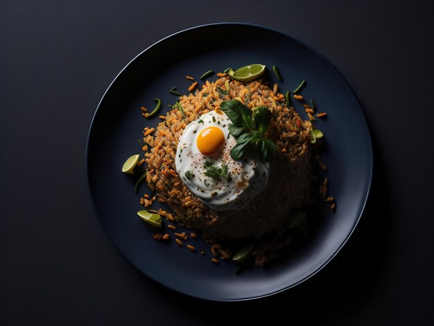 Nasi goreng un plat de riz frit d'Asie du Sud-Est généré par l'IA