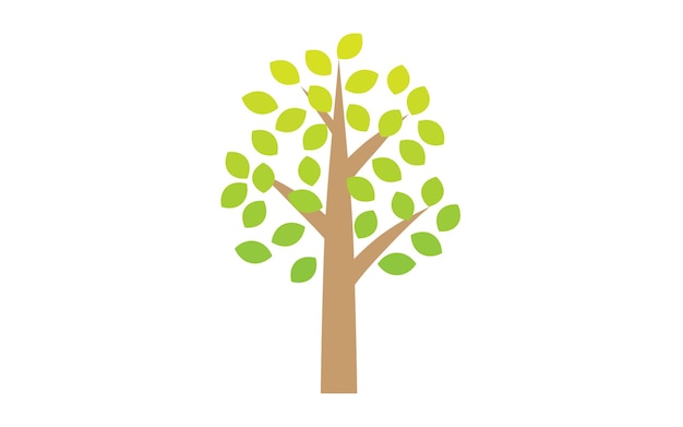Une nature d'arbre simple et une image écologique Illustration vectorielle