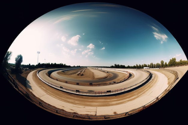 Photo une nature de couleur bleu brun dans la piste de course