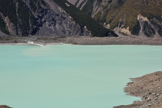 La nature du glacier de Tasman en Nouvelle-Zélande.