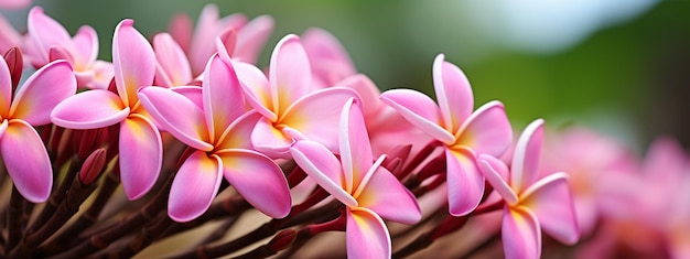 La nature est une belle fleur plumeria en fleurs.