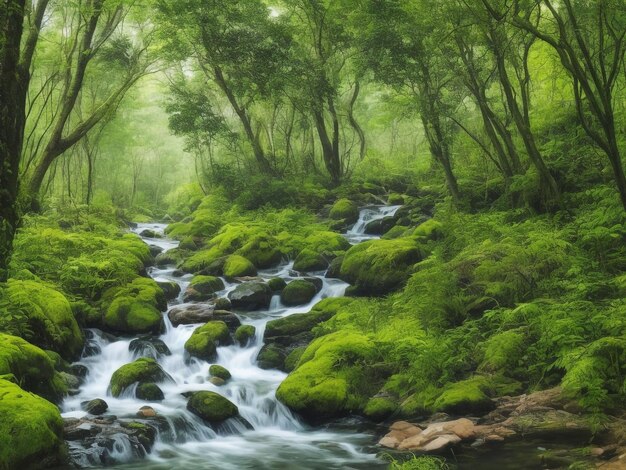 la nature magnifique gros plan image générée par ai