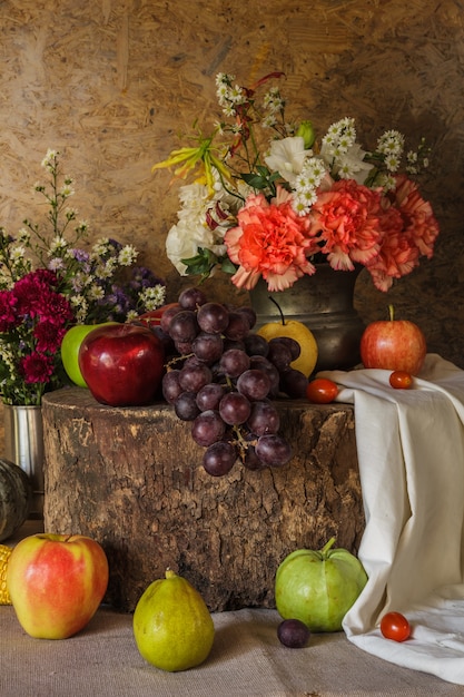 Photo nature morte aux fruits