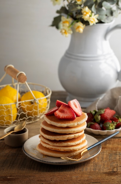 Photo nature morte d'inspiration alimentaire de base de chalet