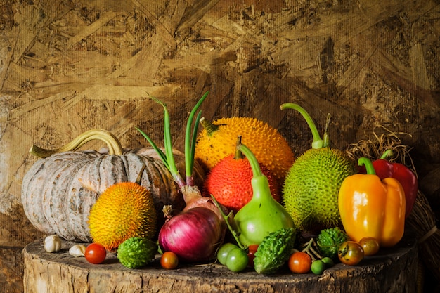 Nature morte Légumes et fruits.