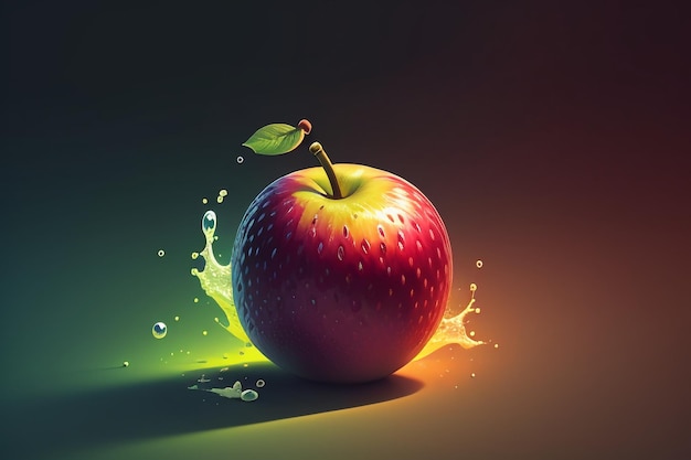 Nature morte pomme fruit affiche créative couverture bannière papier peint fond design art