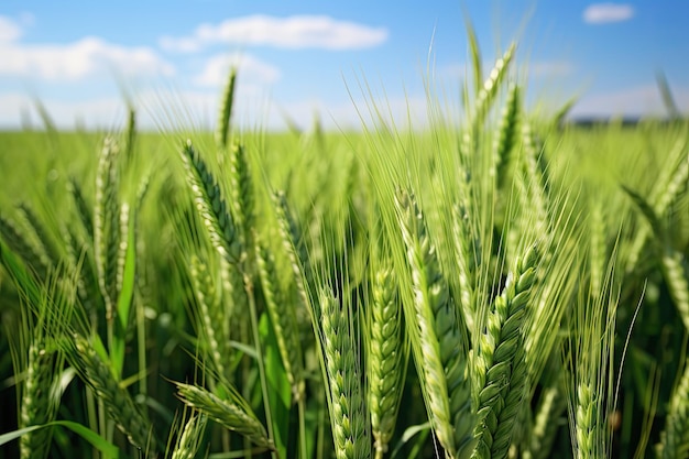 Nature's Bounty Magnifique champ de blé vert Un paysage agricole d'été parfait