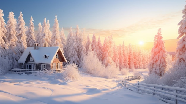 La nature verte le paysage blanc est charmant