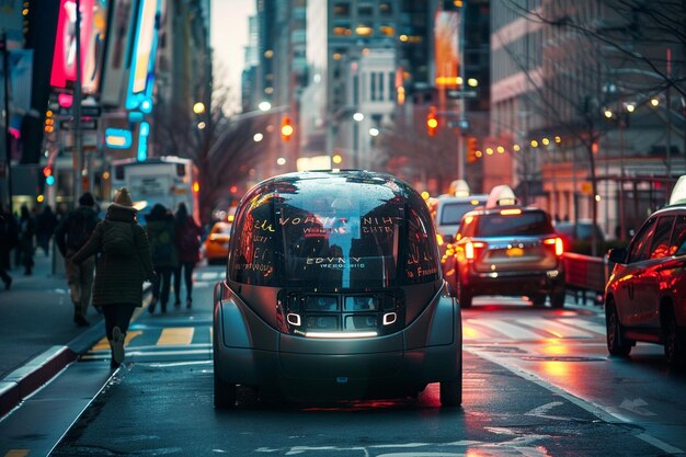 Photo naviguer à travers les rues de la ville dans une pensée traduire générative ai