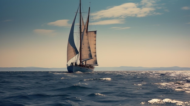 Un navire dans la mer