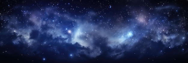 Nébuleuse bleue large ciel étoilé technologie sci-fi matériel de fond