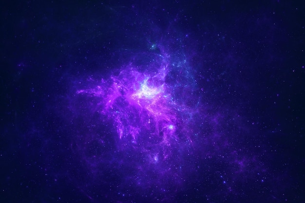 Nébuleuse bleue sombre étincelle étoile pourpre univers dans l'espace horizontal galaxie dans l' espace