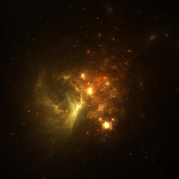 Nébuleuse cosmique dans l'espace parmi les étoiles et les galaxies Nébuleuse de nuages de poussière de gaz dans l'espace Naissance et expansion de l'univers Formation d'étoiles et de planètes à partir de la nébuleuse rendu 3d