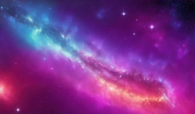 Nébuleuse Galaxie Arrière-plan Cosmos Nuages et belles étoiles de la nuit de l'univers