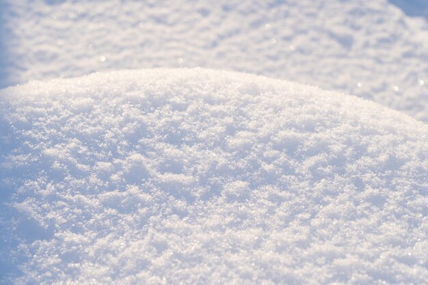 neige blanche à la lumière du jour fond de glace d'hiver